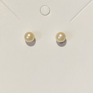 Vintage Faux Pearl Stud Earrings